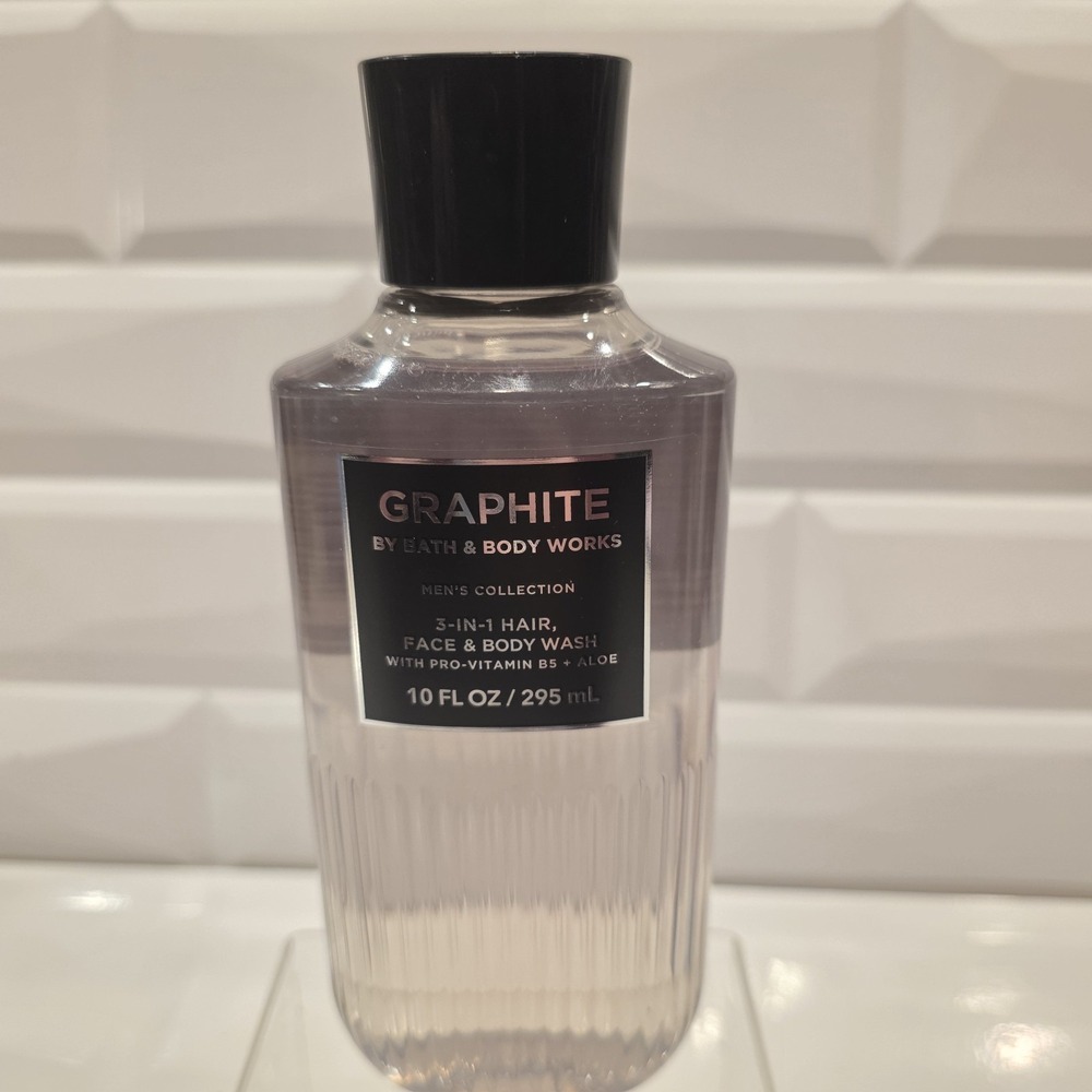 Bath & Body Work Men's-Graphite 3 Pc set 3-1 Hair Face & Body, Body Cream & Soap - Picture 3 of 8